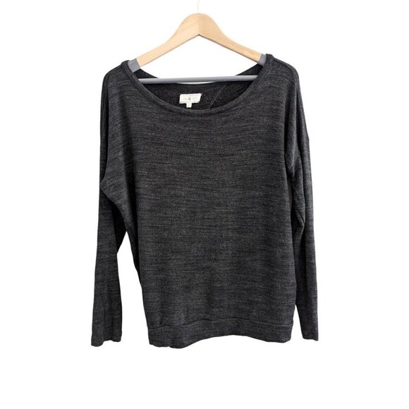 Lou & Grey Signaturesoft Bosy Sweater Top Criss Cross Back - Picture 1 of 9